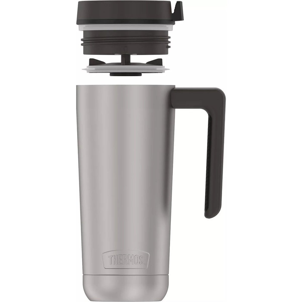 Thermos 18 oz. Vacuum Insulated Stainless Steel Mug - Matte Steel/Espresso Black - Forza Sports