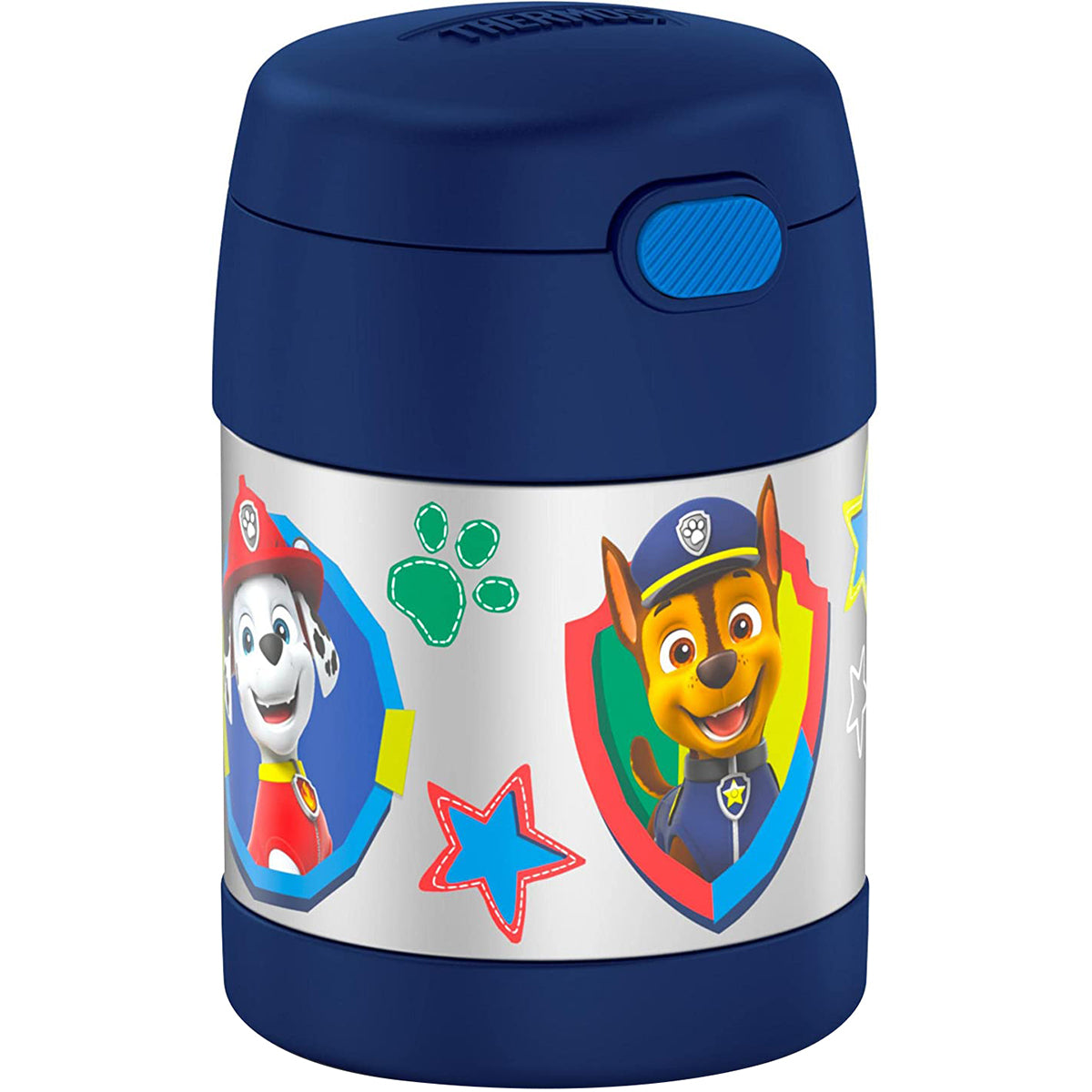 Children's thermos with Paw Patrol characters on a white background