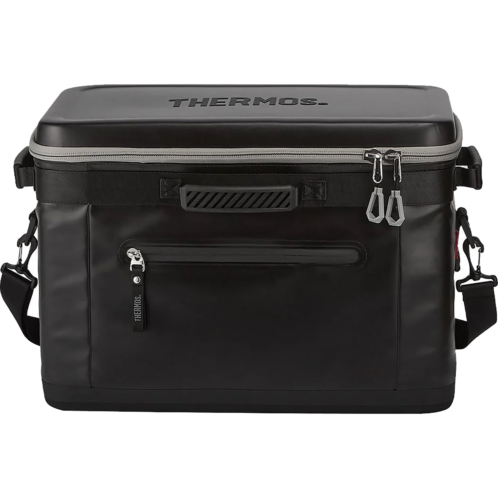 Black Thermos cooler bag on a white background