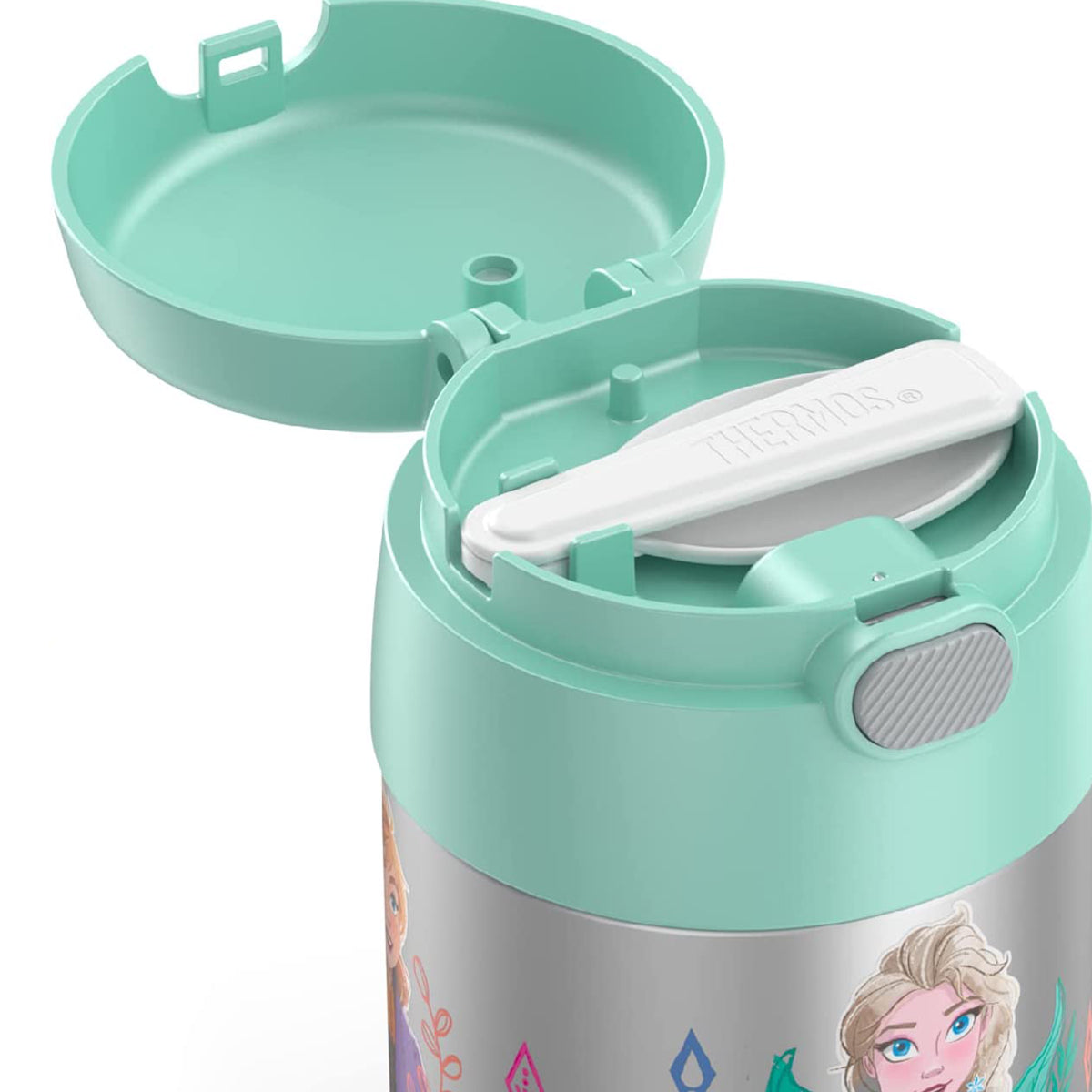 Children's tumbler with a lid and character design on a white background
