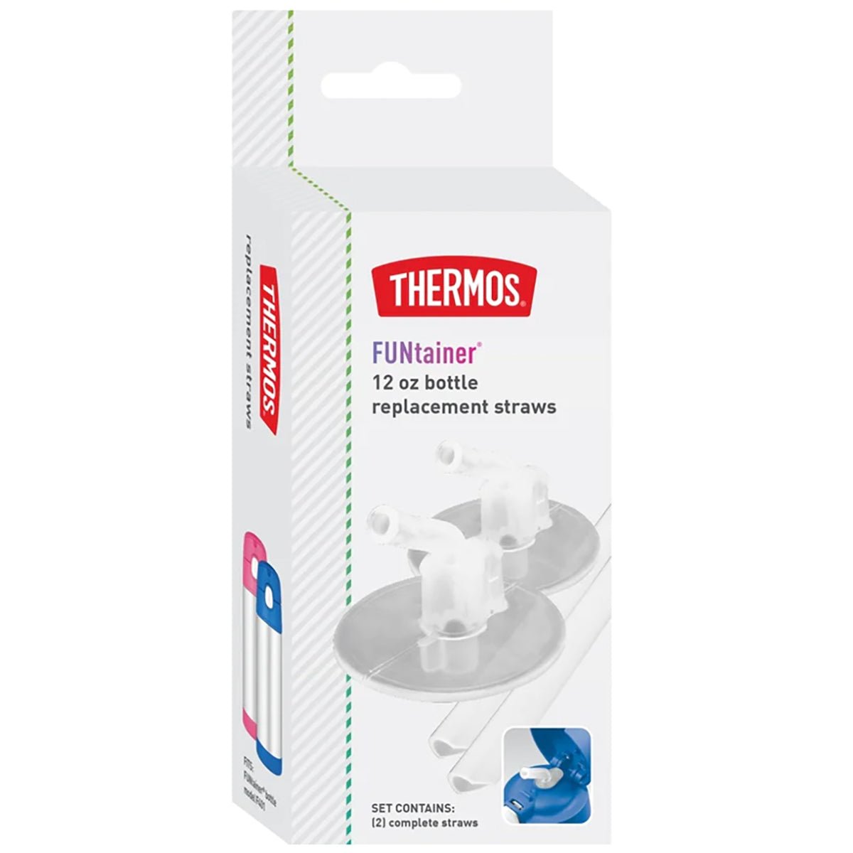 Thermos Funtainer Replacement Straws 2 - Pack for F410/F401 - Clear - Forza Sports