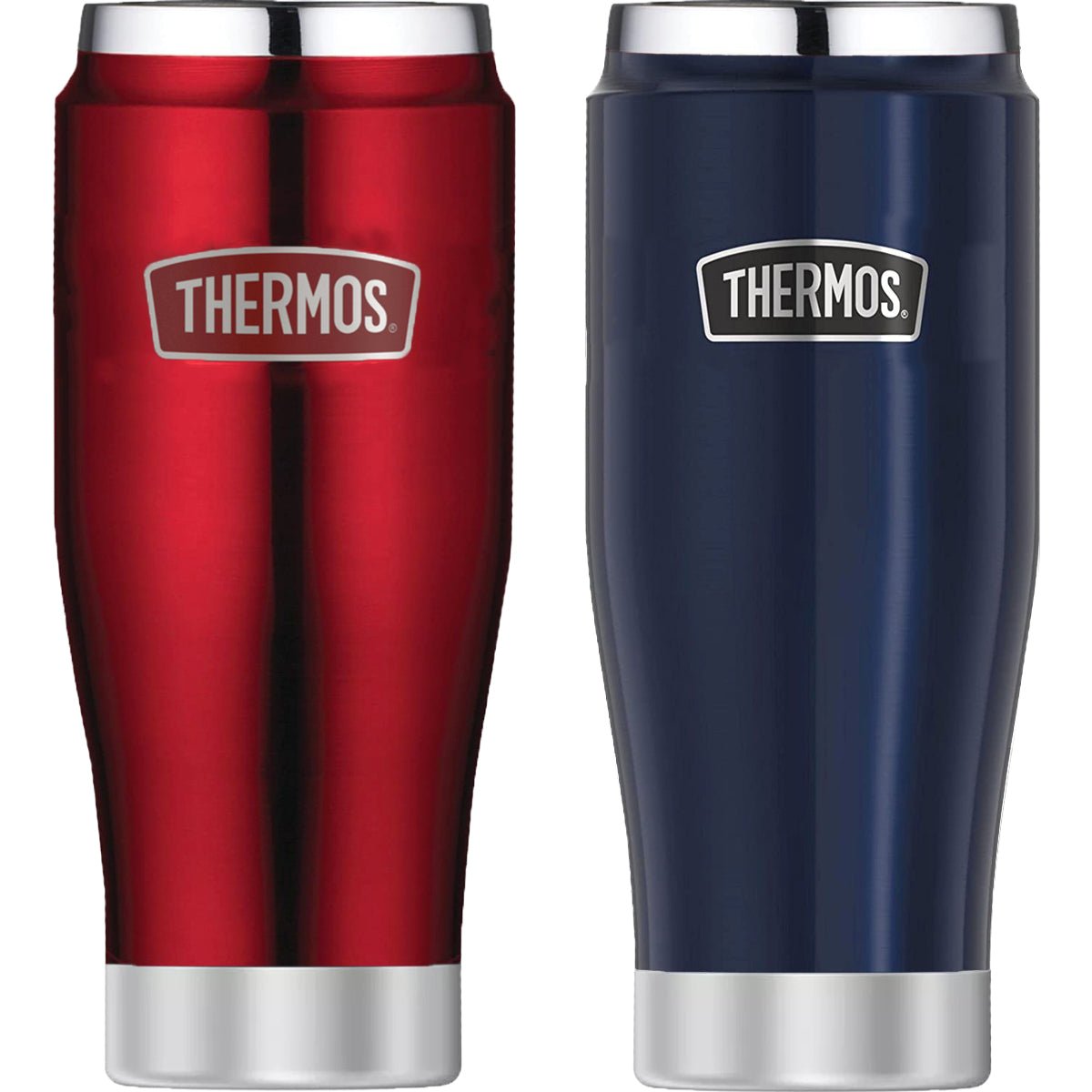 Thermos 16 oz. Stainless King Insulated Tumbler 2 - Pack - Cranberry/Midnight Blue - Forza Sports