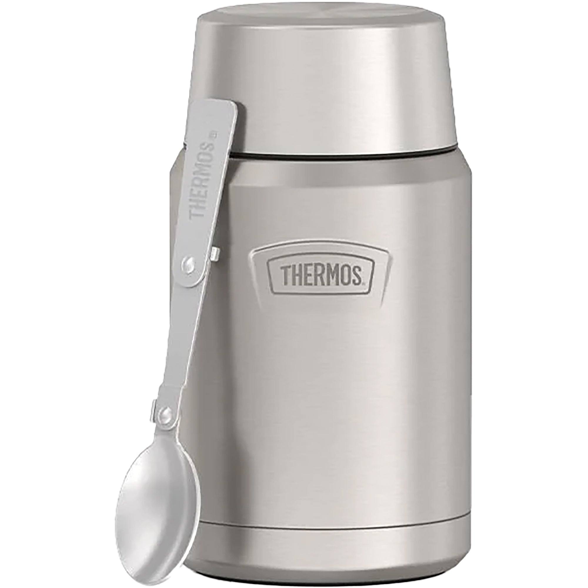 Matte Stainless Steel thermos stainless king 16 ounce food jar with folding spoon - Forza Sports