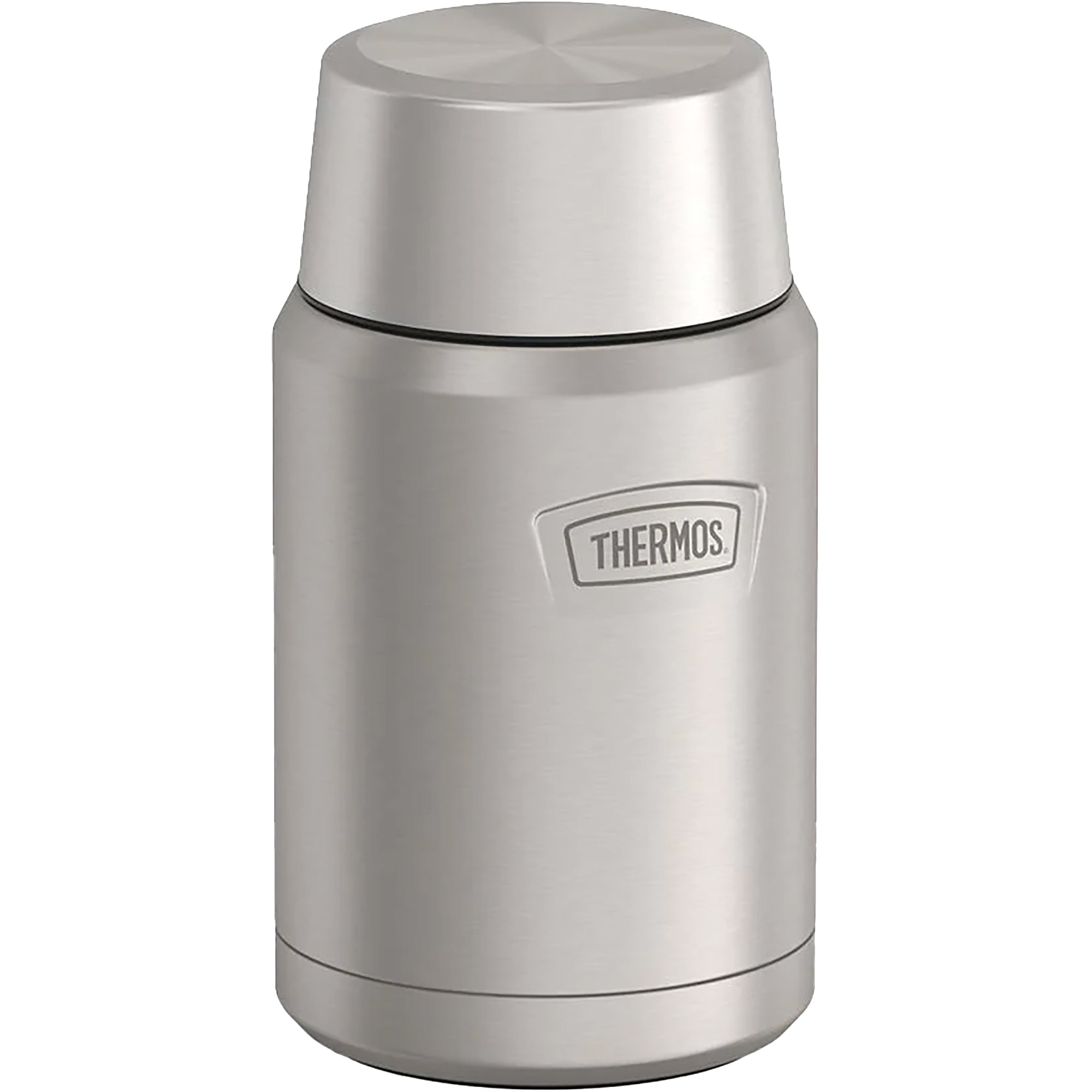 thermos stainless king 16 ounce food jar with folding spoon in Matte Stainless Steel - Forza Sports