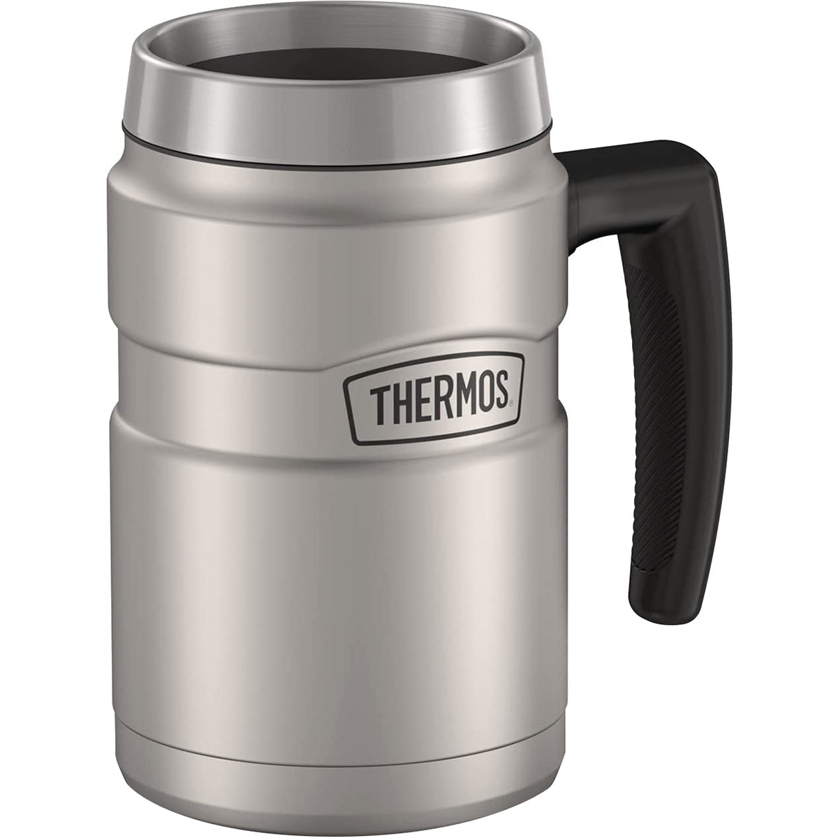 Thermos 16 oz. Stainless King Vacuum Insulated Stainless Steel Coffee Mug in Matte Stainless - Forza Sports