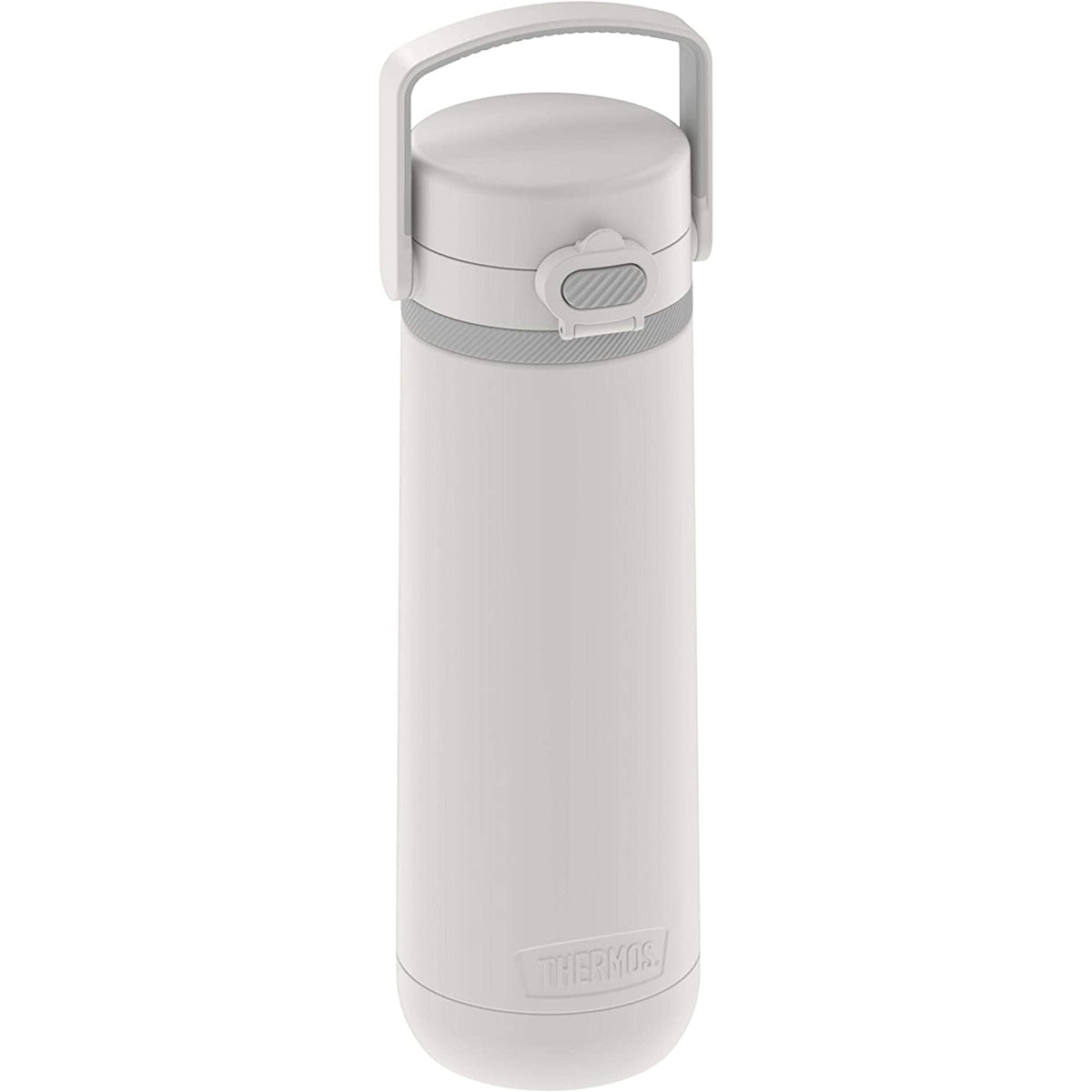 Sleet White insulated bottle with gray lid on a white background