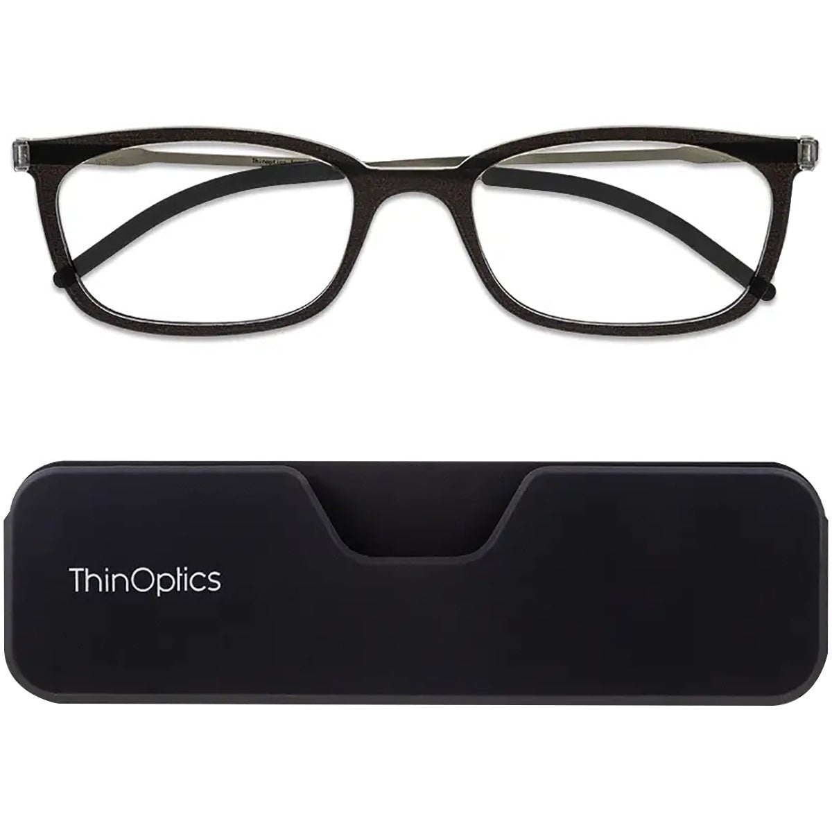 ThinOptics Connect Reading Glasses with Black Full Frame Pod - Forza Sports