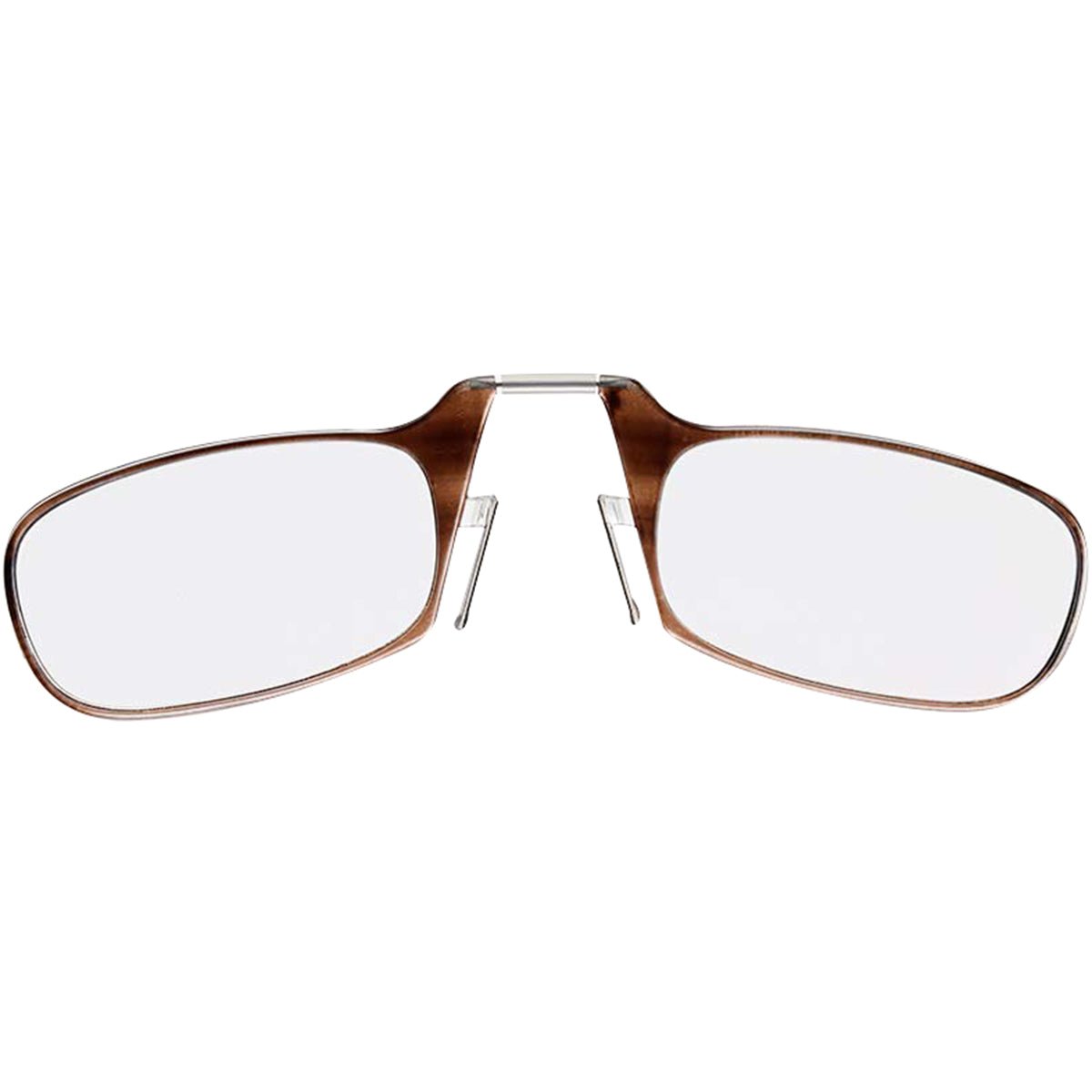 ThinOptics Armless Glasses with Universal Case - Brown Frame, White Pod - Forza Sports
