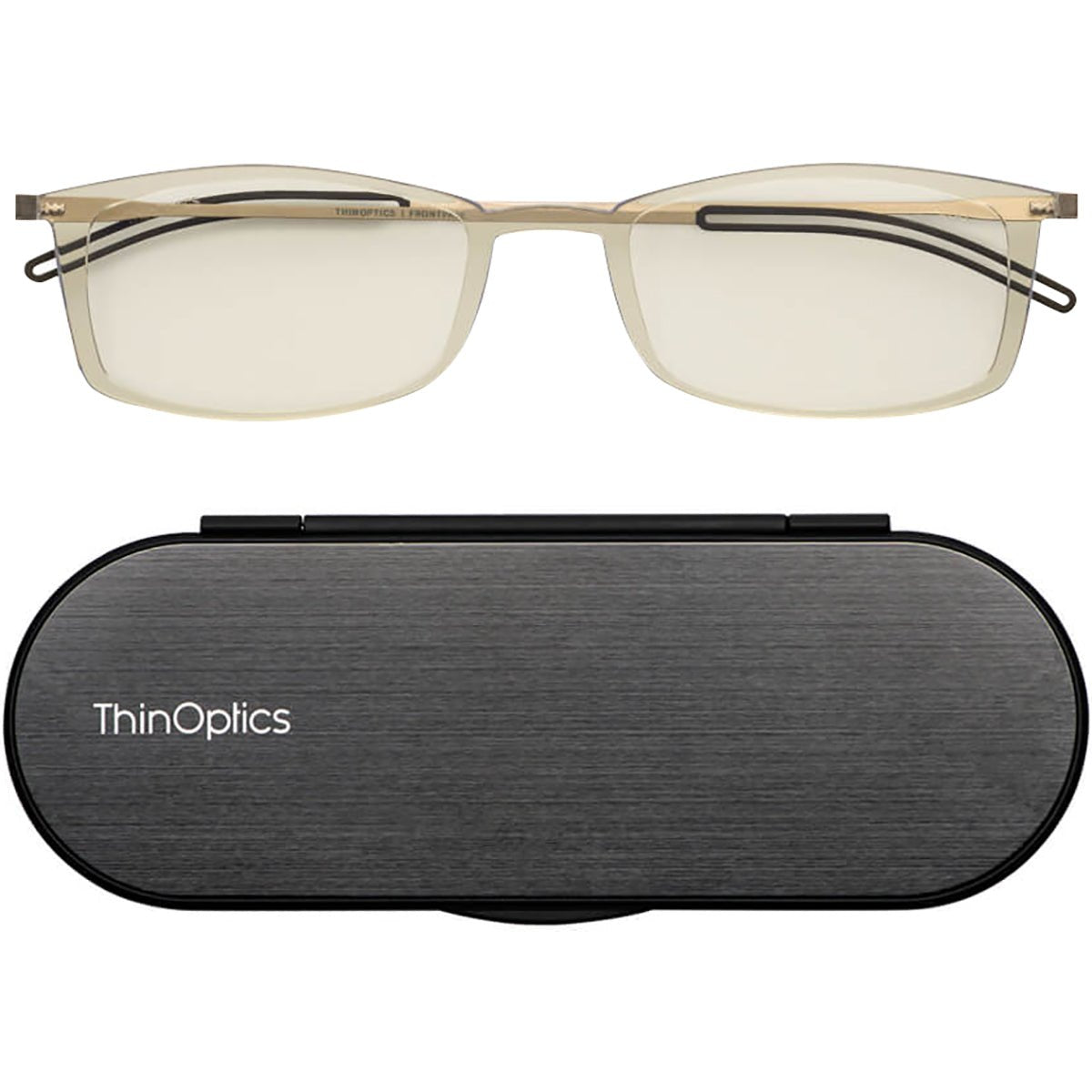 ThinOptics Brooklyn Blue Light Blocker Computer Reading Glasses with Milano Case - Forza Sports