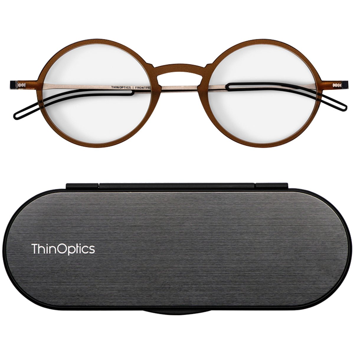 ThinOptics FrontPage Manhattan Reading Glasses with Milano Case - Forza Sports