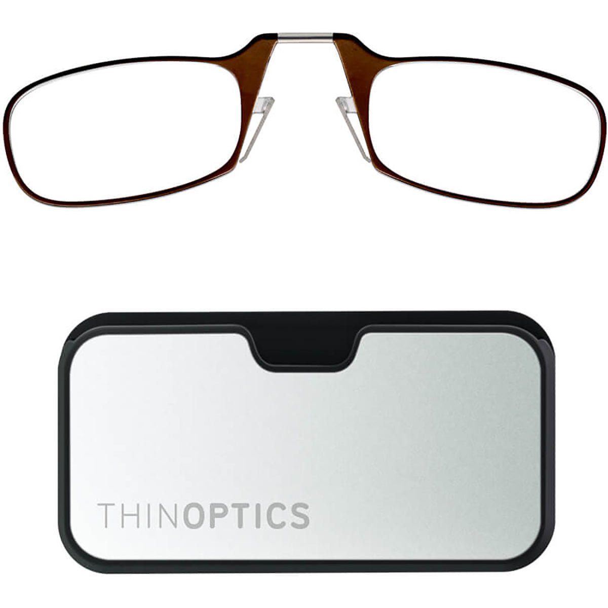 ThinOptics Secure Fit Armless Ultralight Reading Glasses with Metal Finish Pod - Forza Sports
