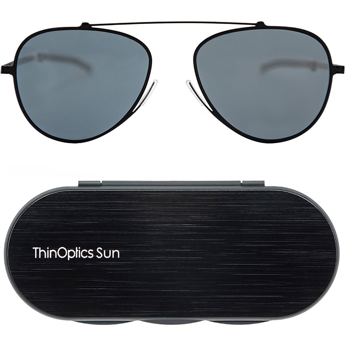 ThinOptics Mountain View Aviator Sunglasses with Aluminum Case - Forza Sports