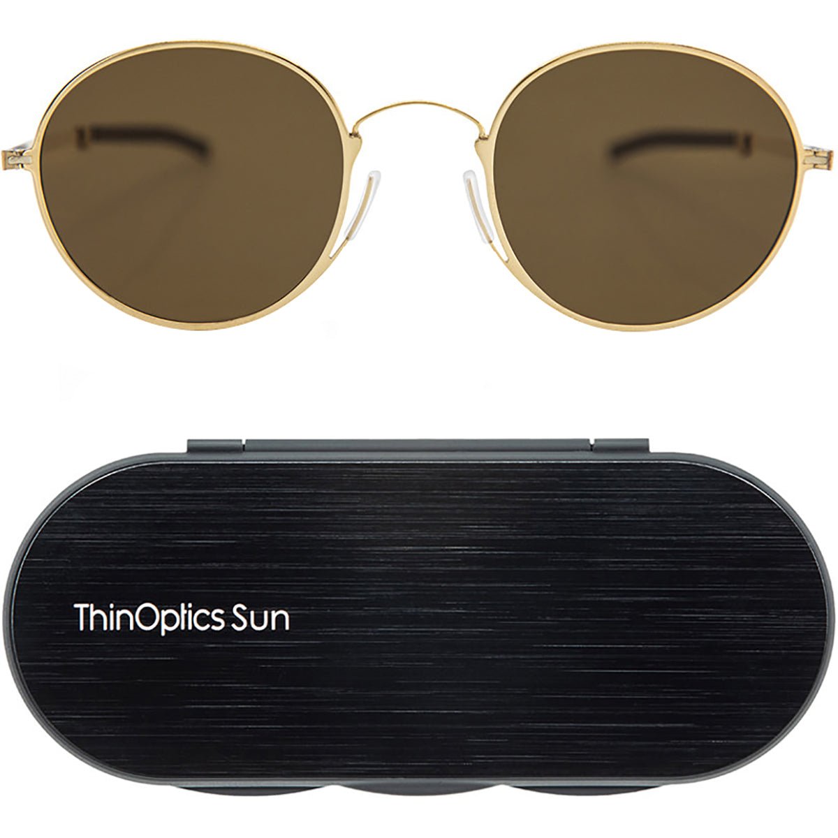 ThinOptics Palo Alto Round Sunglasses with Aluminum Case - Forza Sports