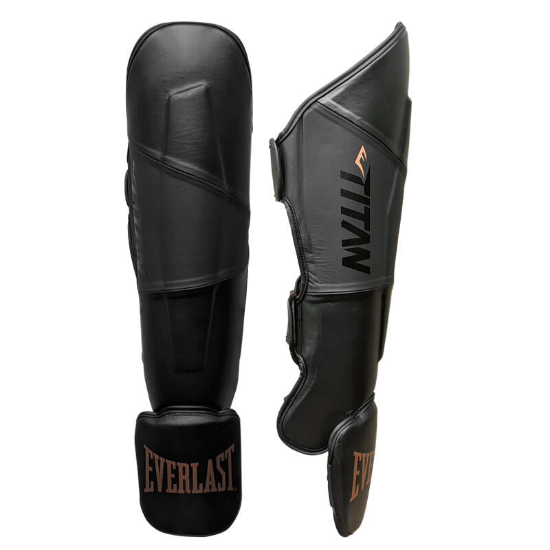 Everlast Titan Pro MMA Protective Striking Shin Guards - Black - Forza Sports