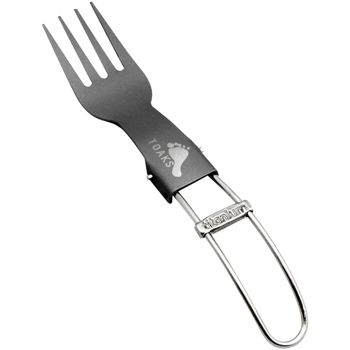 TOAKS Titanium Folding Fork for Outdoor Camping - Silver - Forza Sports