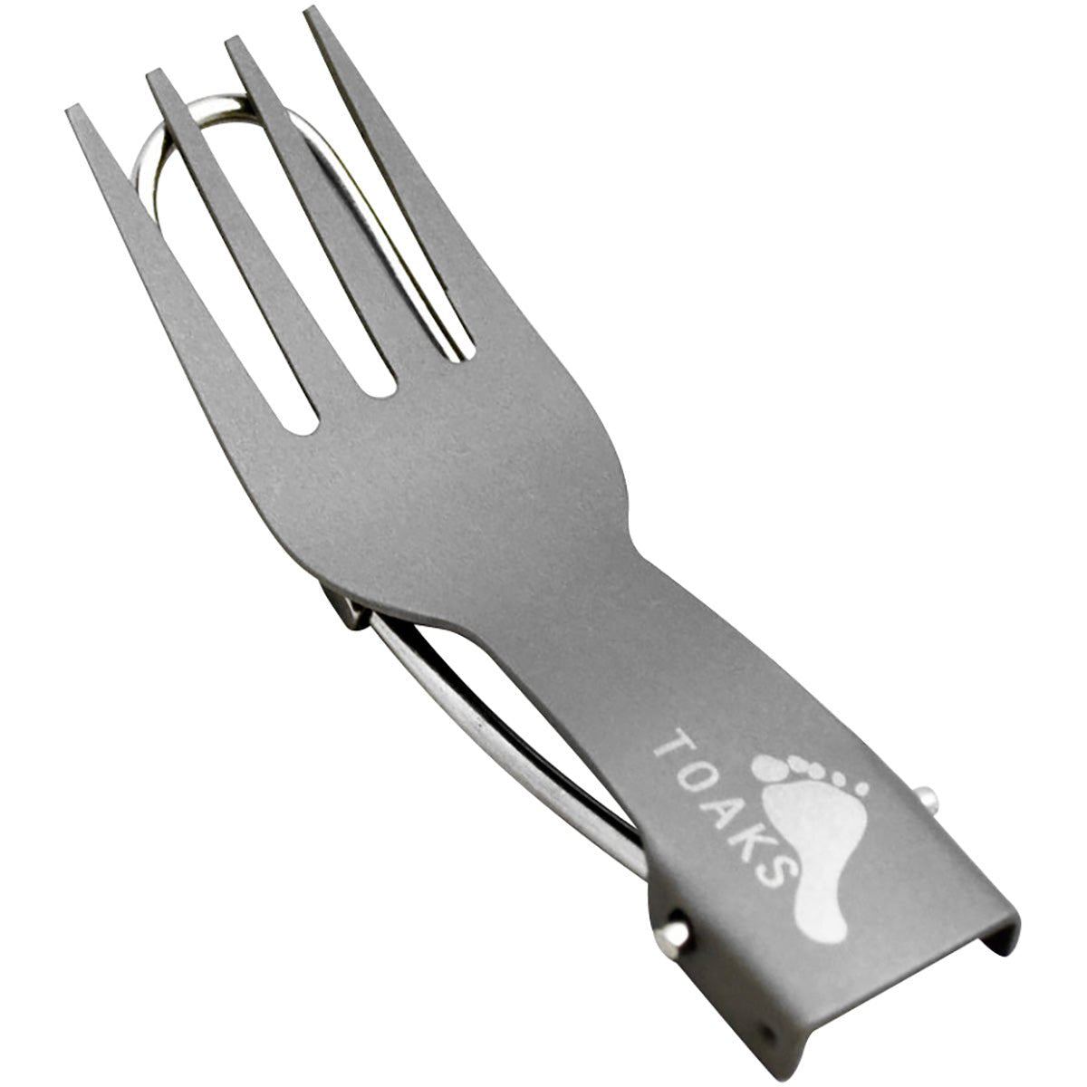 TOAKS Titanium Folding Fork for Outdoor Camping - Silver - Forza Sports