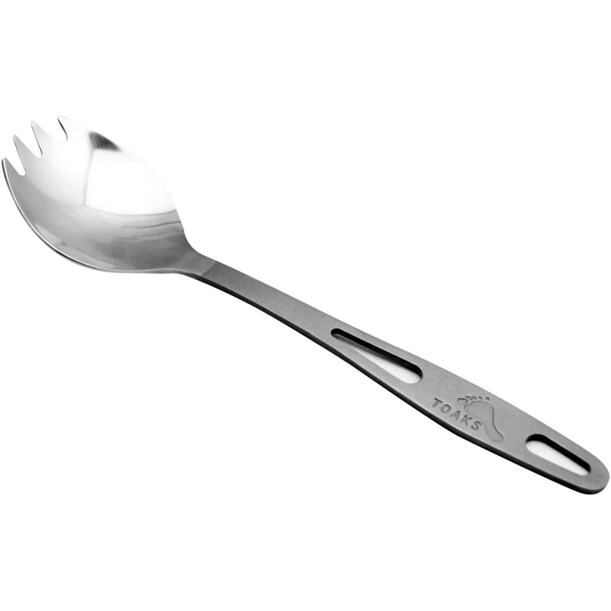 TOAKS Polished Head Titanium Camping Spork with Matte Finish Handle - Forza Sports