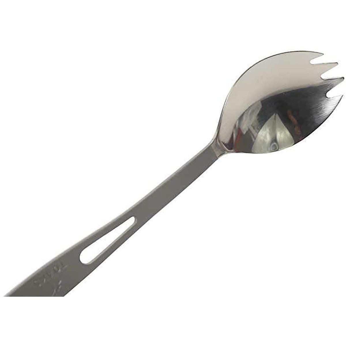 TOAKS Polished Head Titanium Camping Spork with Matte Finish Handle - Forza Sports