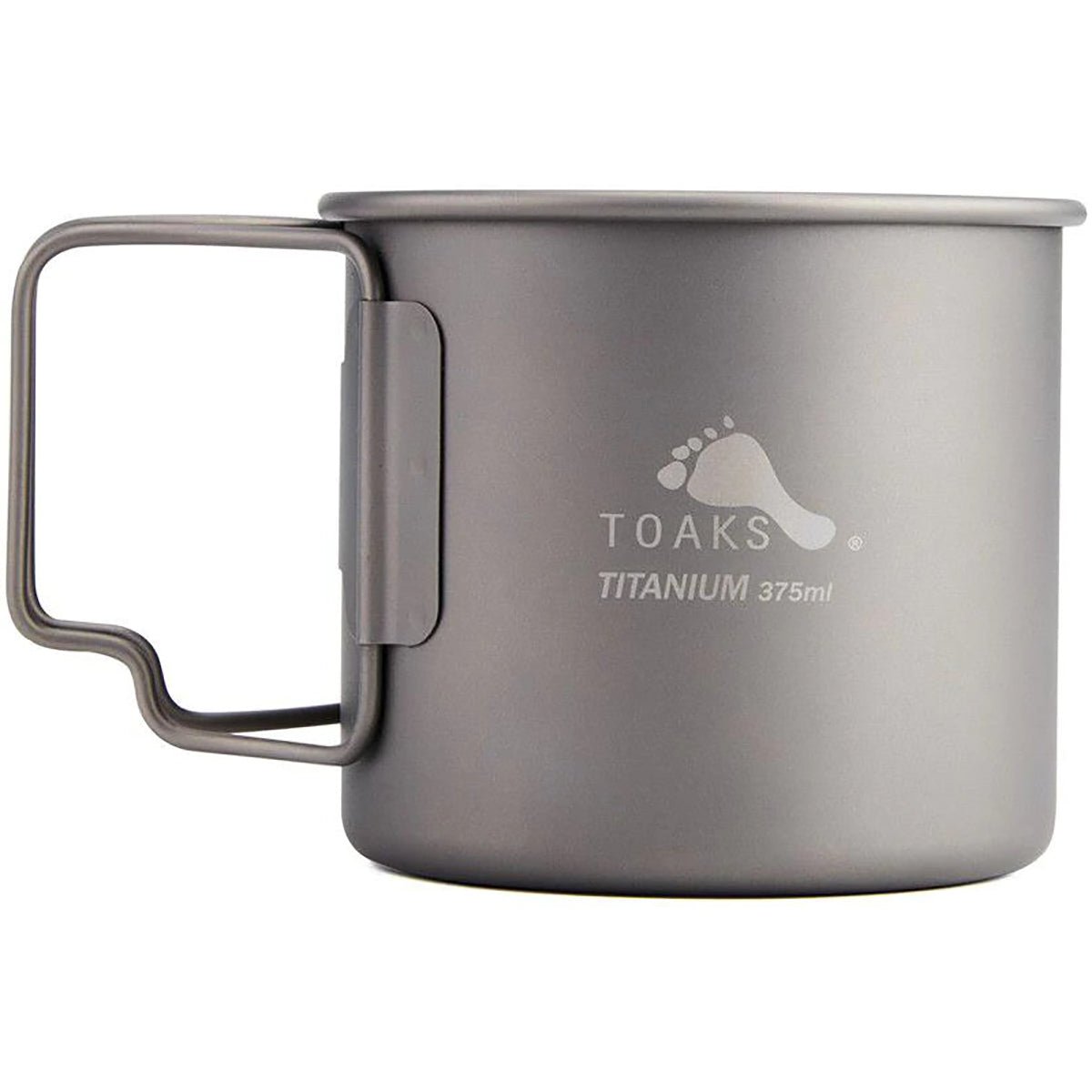 TOAKS 375ml Titanium Camping Cup with Foldable Handles - Forza Sports