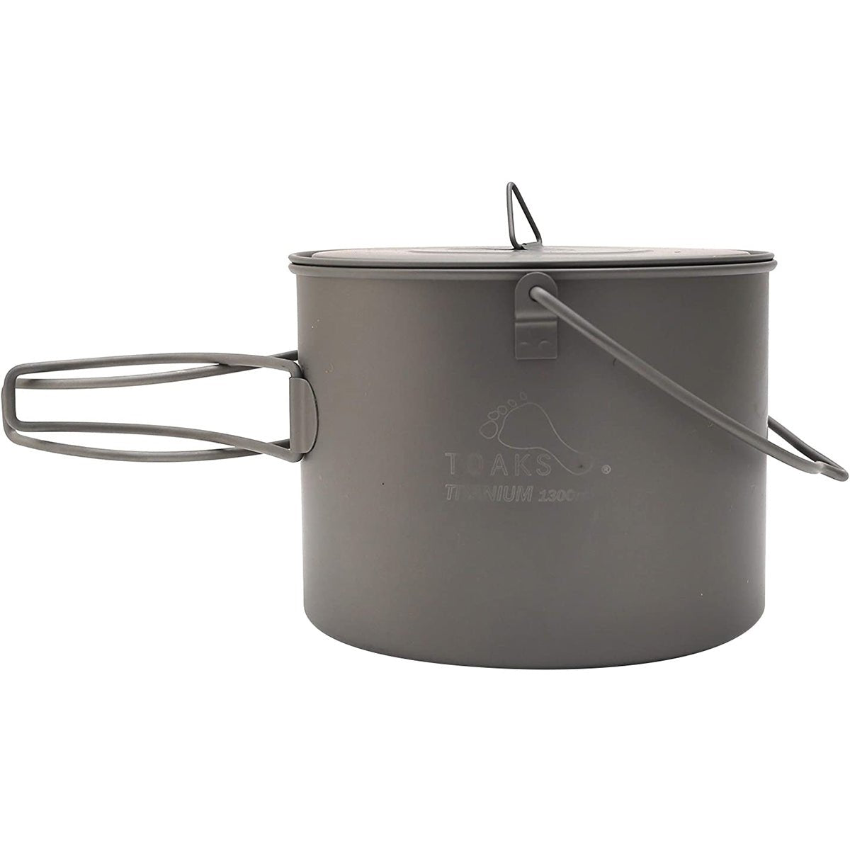 TOAKS Titanium 1300ml Outdoor Camping Cook Pot with Bail Handle POT - 1300 - BH - Forza Sports