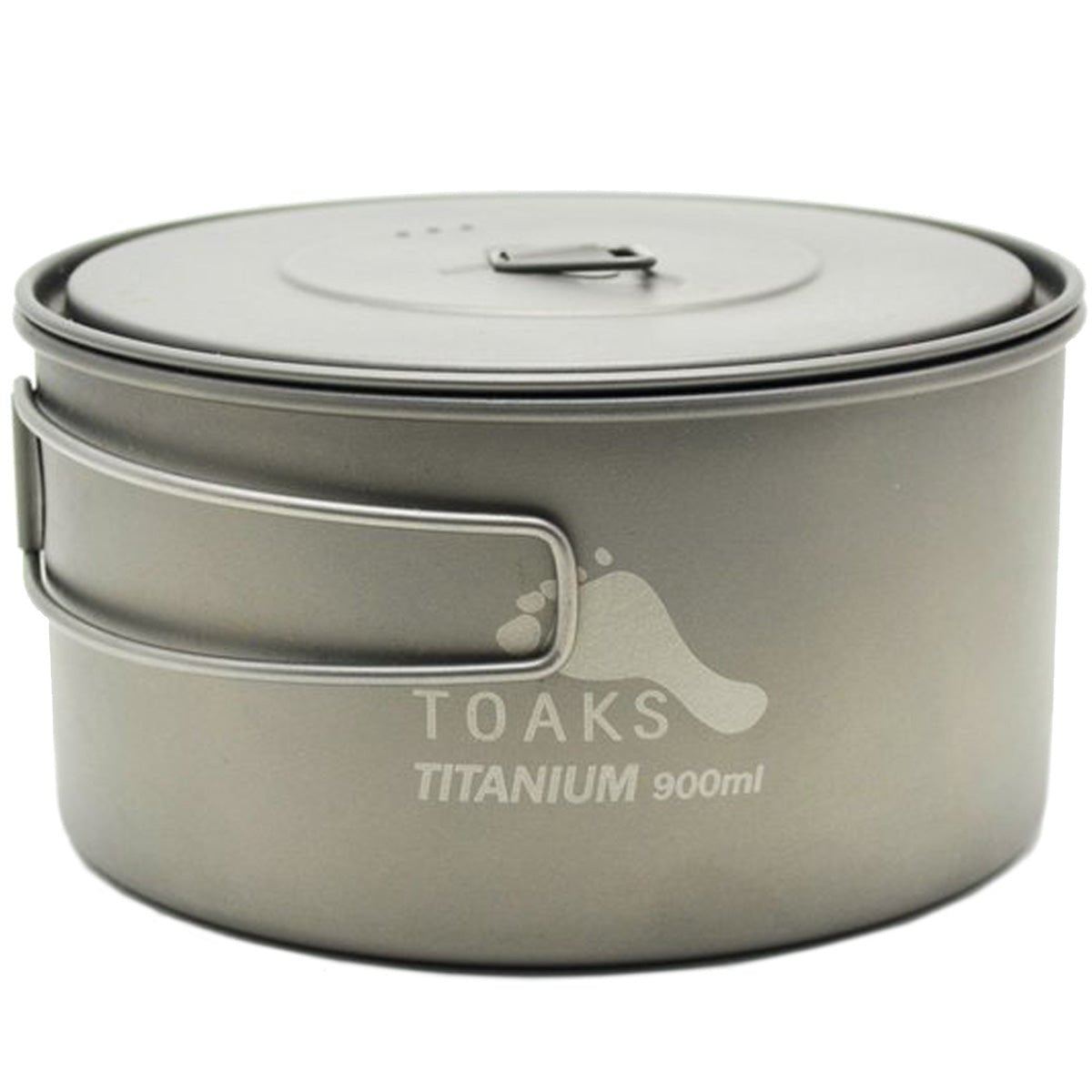 TOAKS Titanium 900ml D130 Ultralight Camping Cook Pot w/ Heat Resistant Handles - Forza Sports