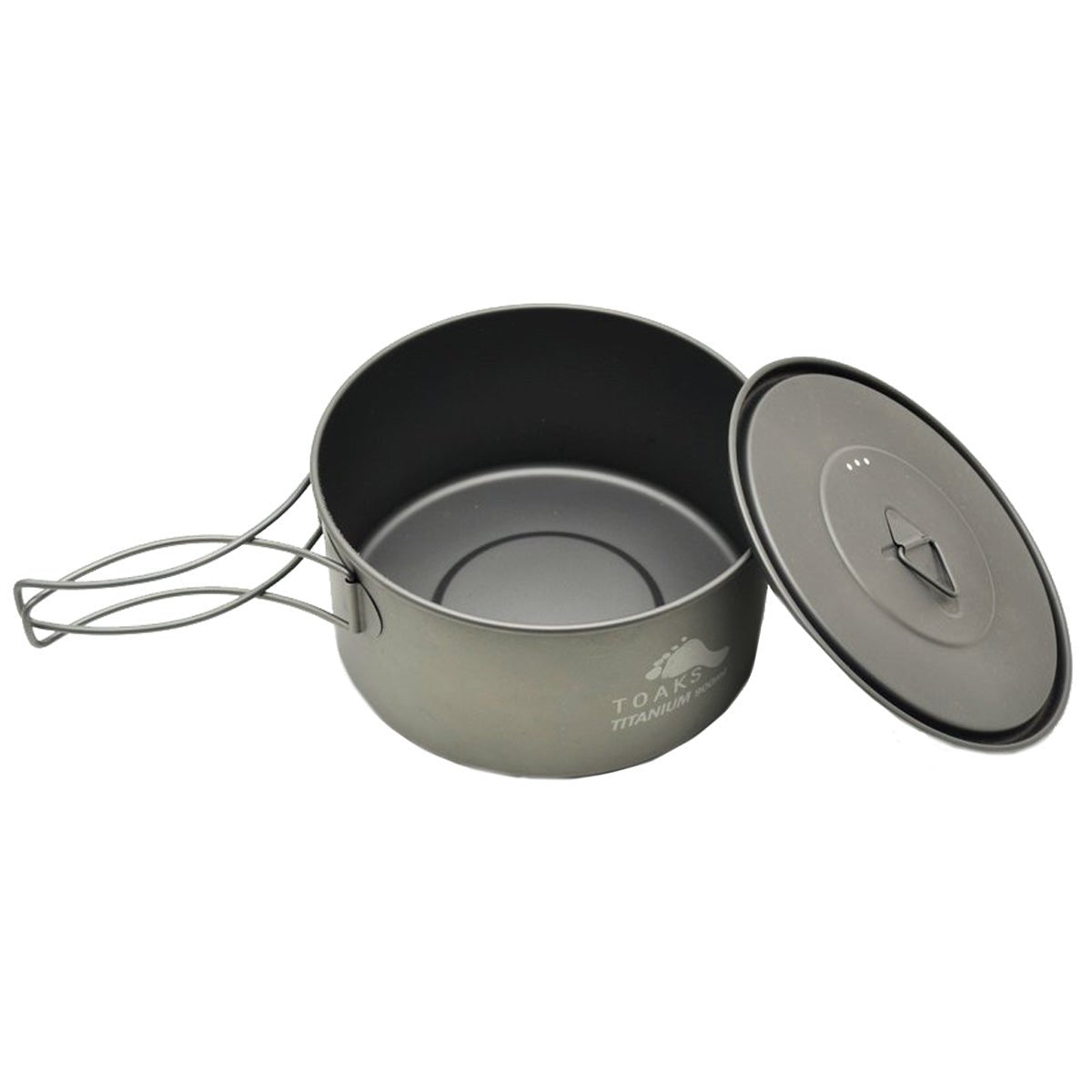 TOAKS Titanium 900ml D130 Ultralight Camping Cook Pot w/ Heat Resistant Handles - Forza Sports