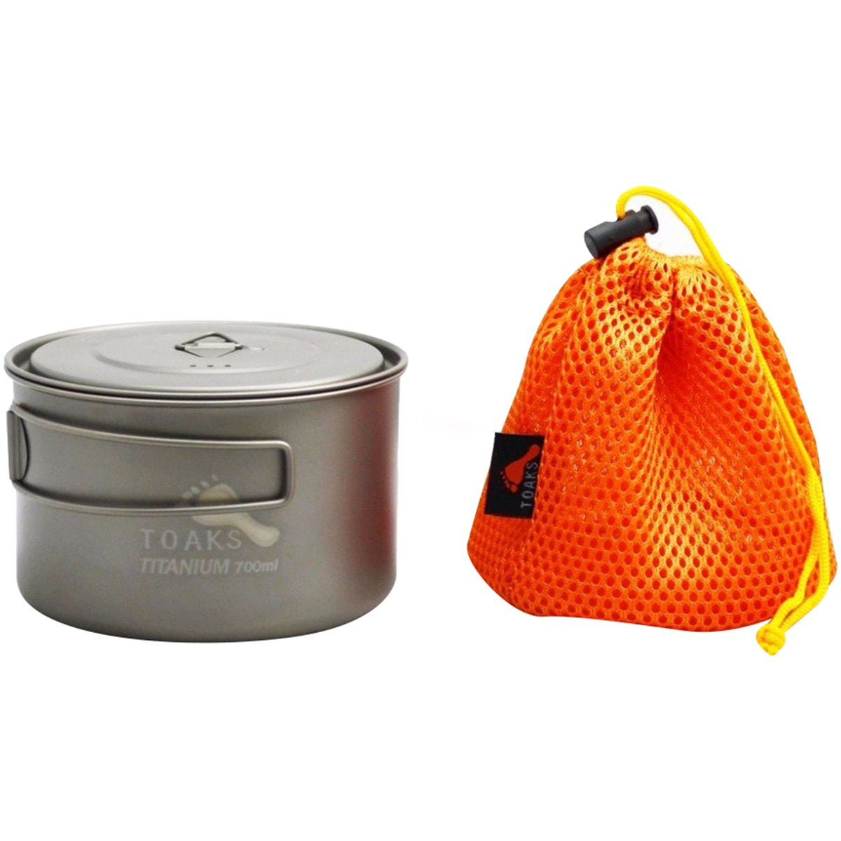 TOAKS Light Titanium 700ml Outdoor Camping Cook Pot POT - 700 - D115 - L - Forza Sports