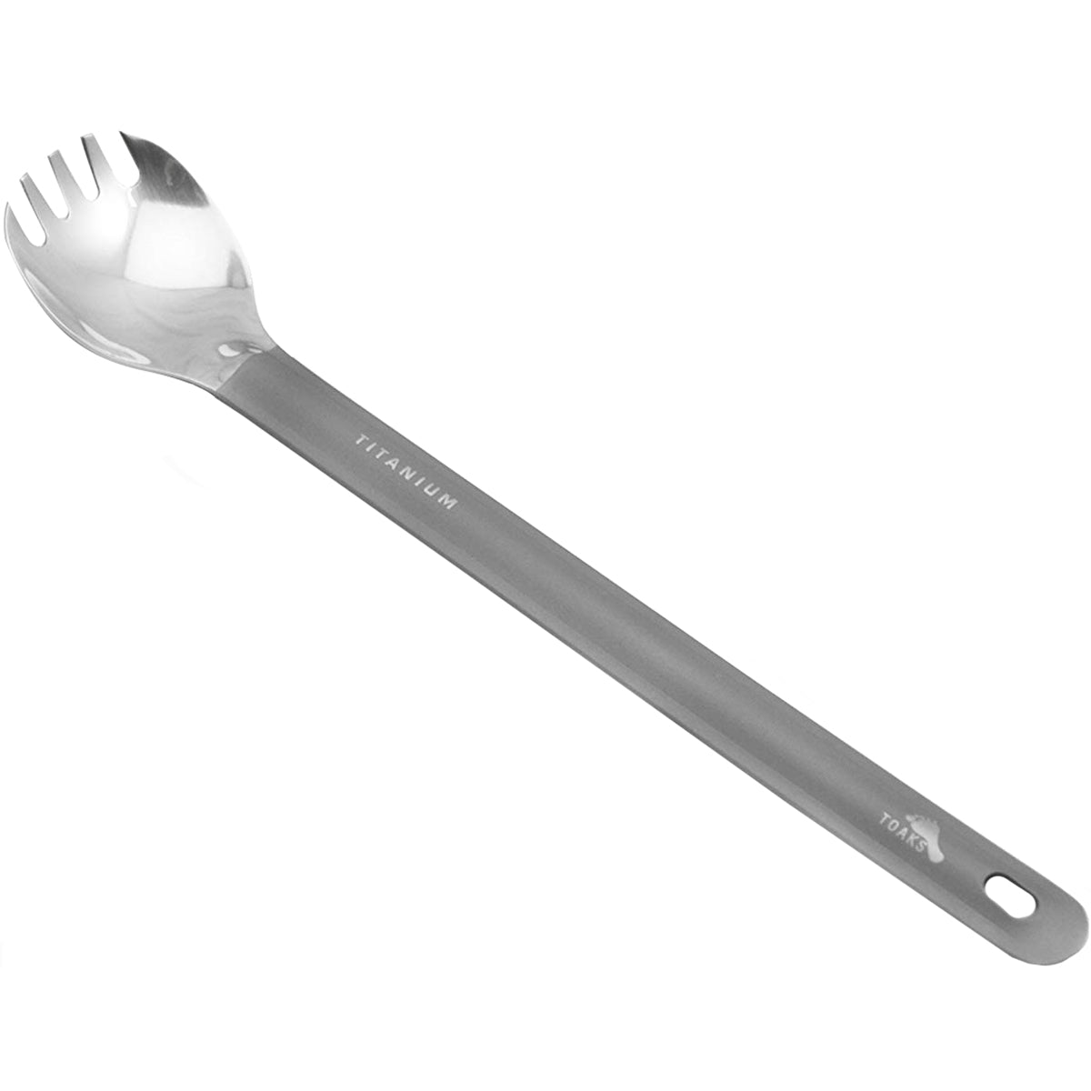 TOAKS Ultralight Long Handled Titanium Camping Spork with Polished Head - Forza Sports