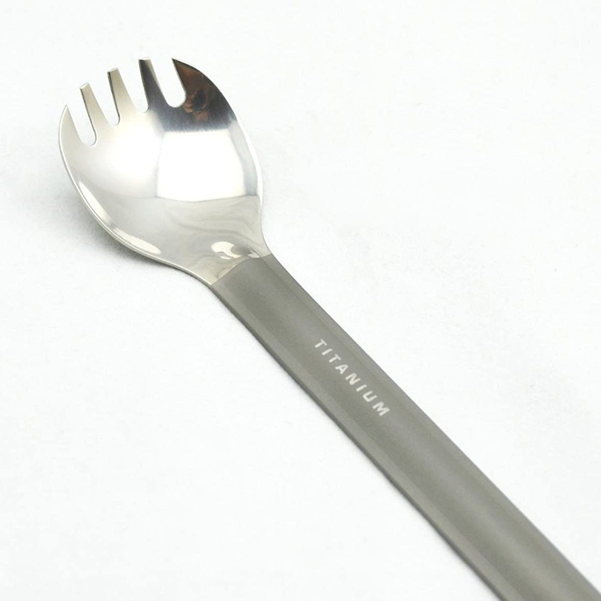 TOAKS Ultralight Long Handled Titanium Camping Spork with Polished Head - Forza Sports