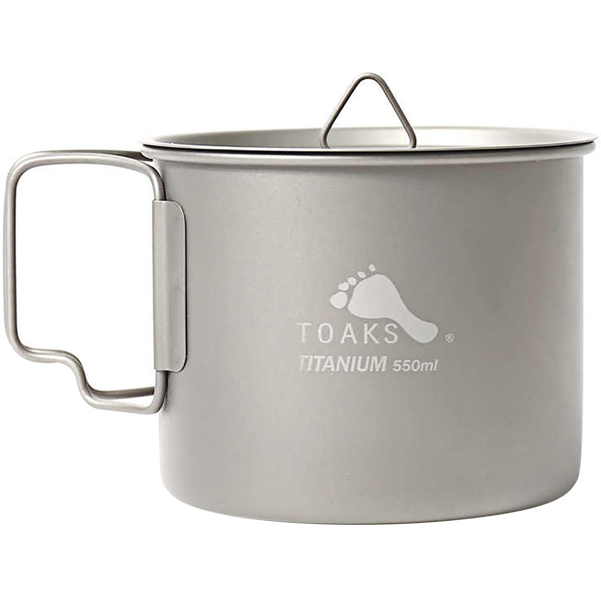 TOAKS 550ml Ultralight Titanium Camping Cooking Pot with Foldable Handles - Forza Sports