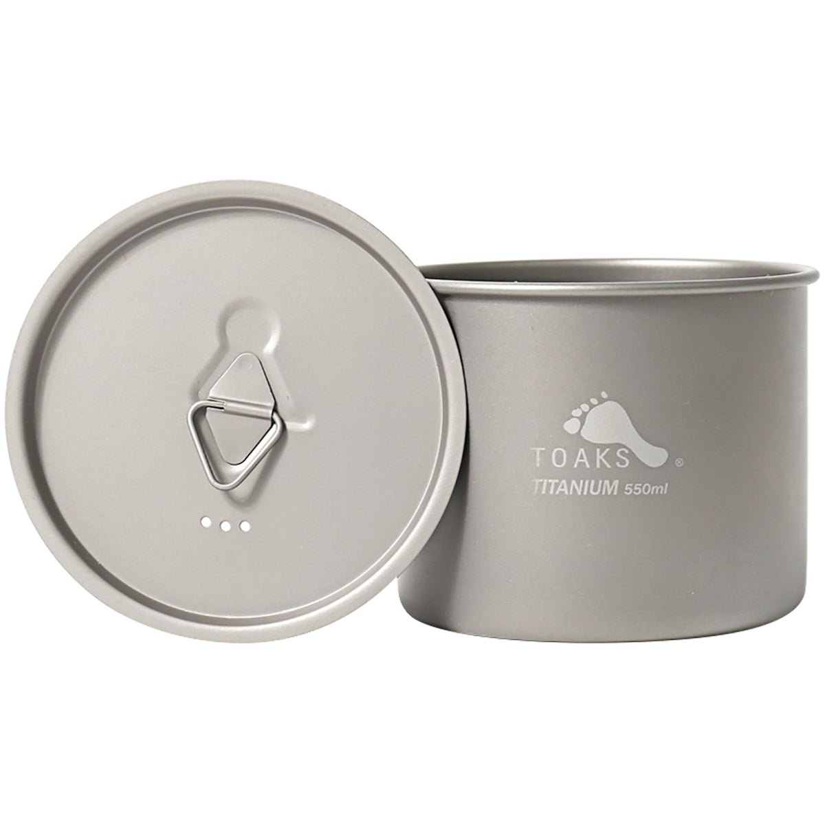 TOAKS 550ml Ultralight Titanium Camping Cooking Pot with Foldable Handles - Forza Sports