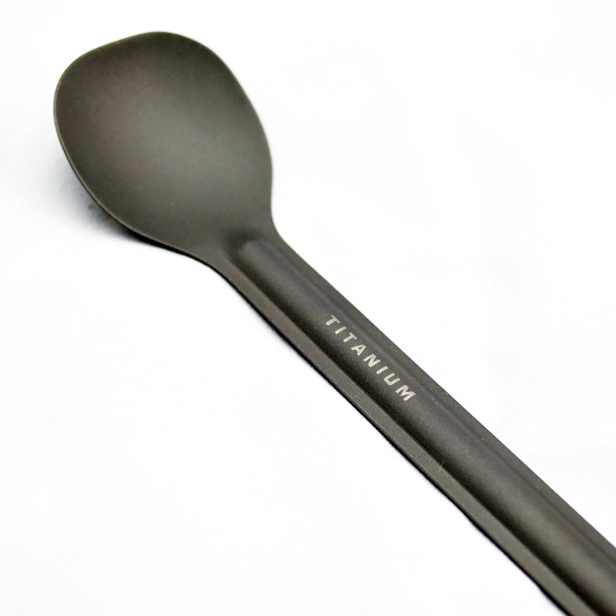 TOAKS Ultralight Matte Finish Flat Head Titanium Long Handle Spoon - Forza Sports