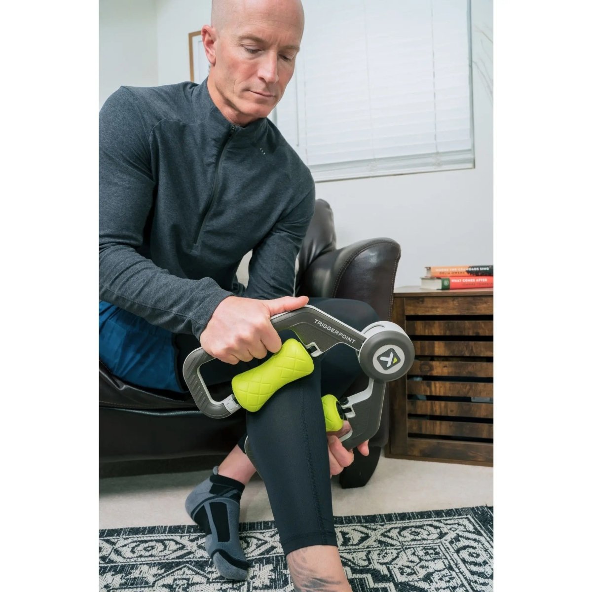TriggerPoint FUSE Handheld Deep Tissue Rolling Massager - Black/Green - Forza Sports
