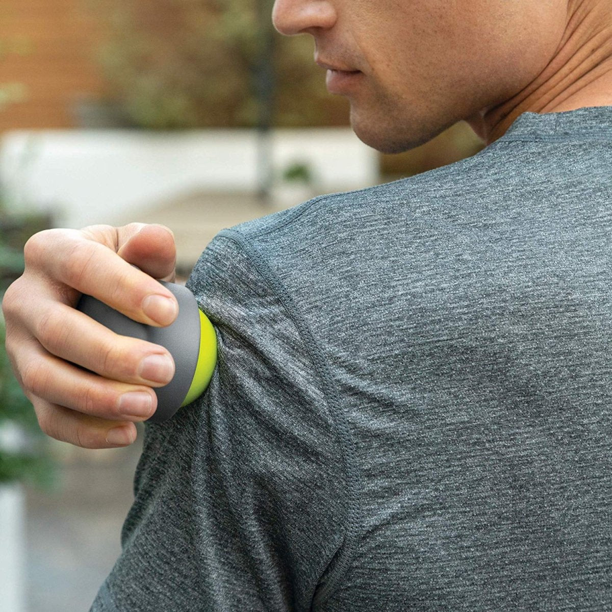 TriggerPoint Handheld Massage Ball - Gray/Lime - Forza Sports