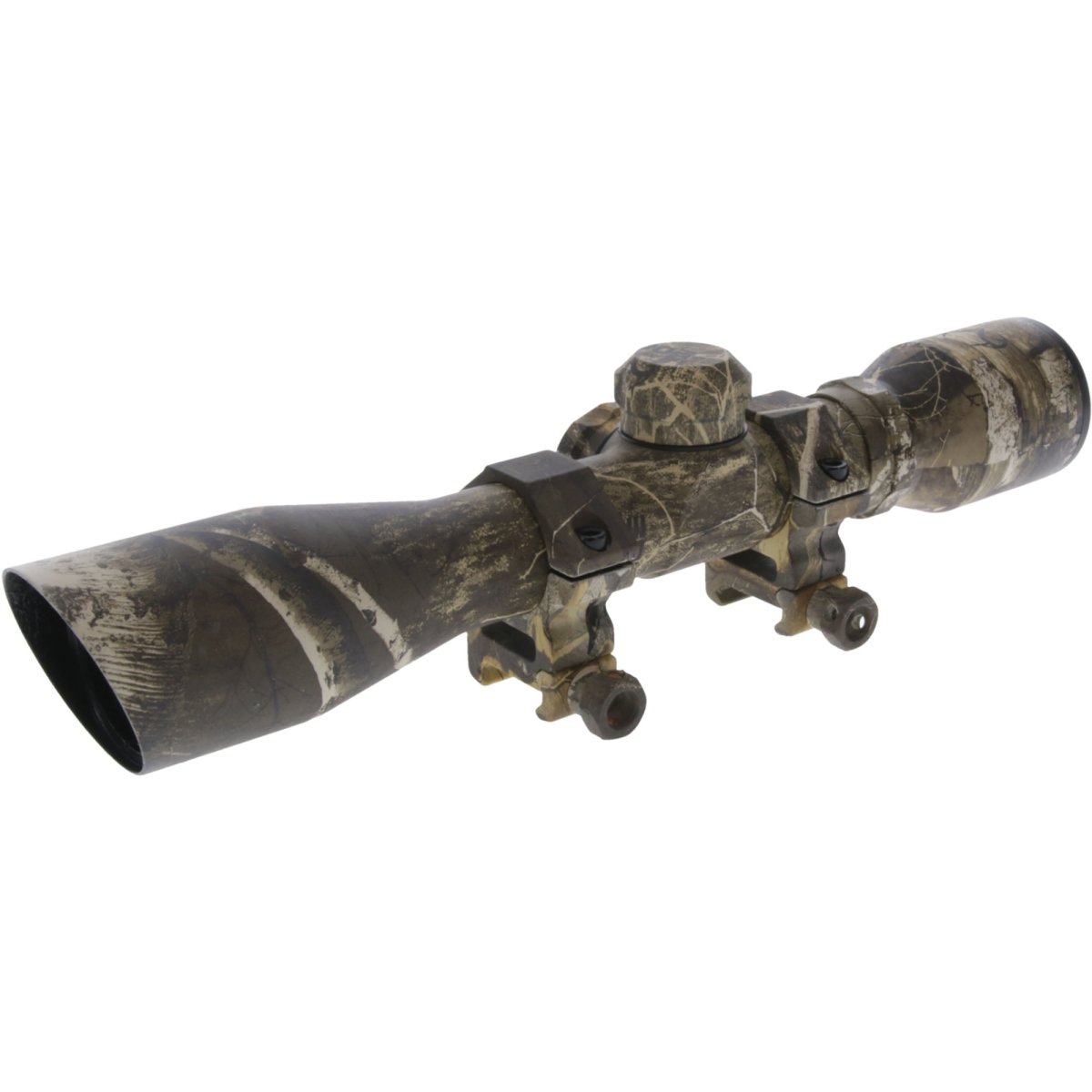 Truglo 4X32 Compact Shotgun Scope with Diamond Reticle and Weaver - Style Rings - Realtree Edge Camo - Forza Sports