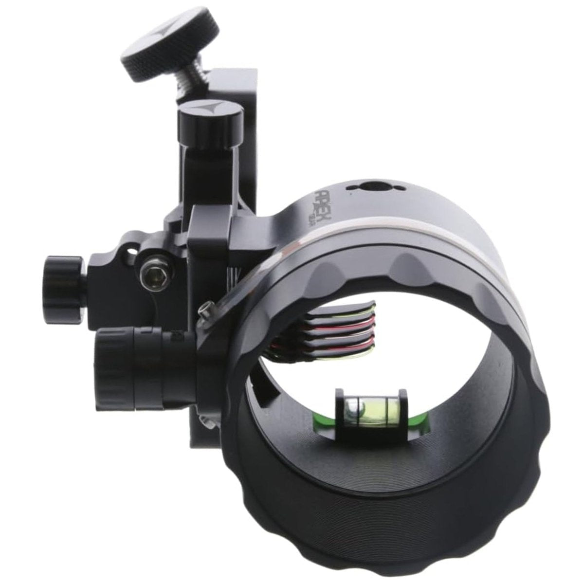 Close-up of a mechanical magnitude dovetail sight with a white background
