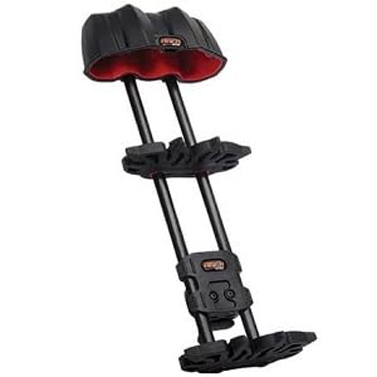 Black and red quick detachable bow quiver stand on a white background