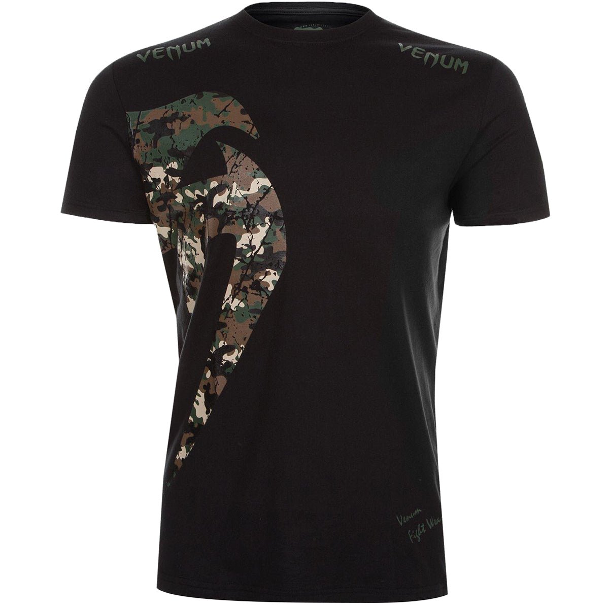 Venum Original Giant Crewneck T-Shirt - Black/Forest Camo - Forza Sports