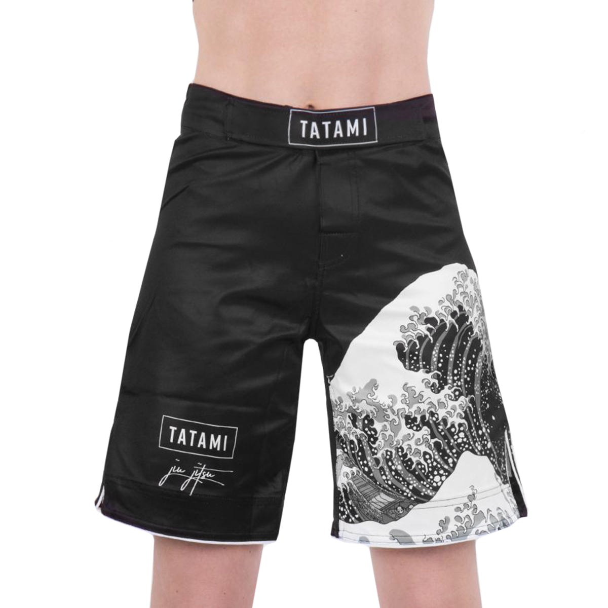 Tatami Fightwear Women's Kanagawa Fight Shorts - Black Tatami Fightwear