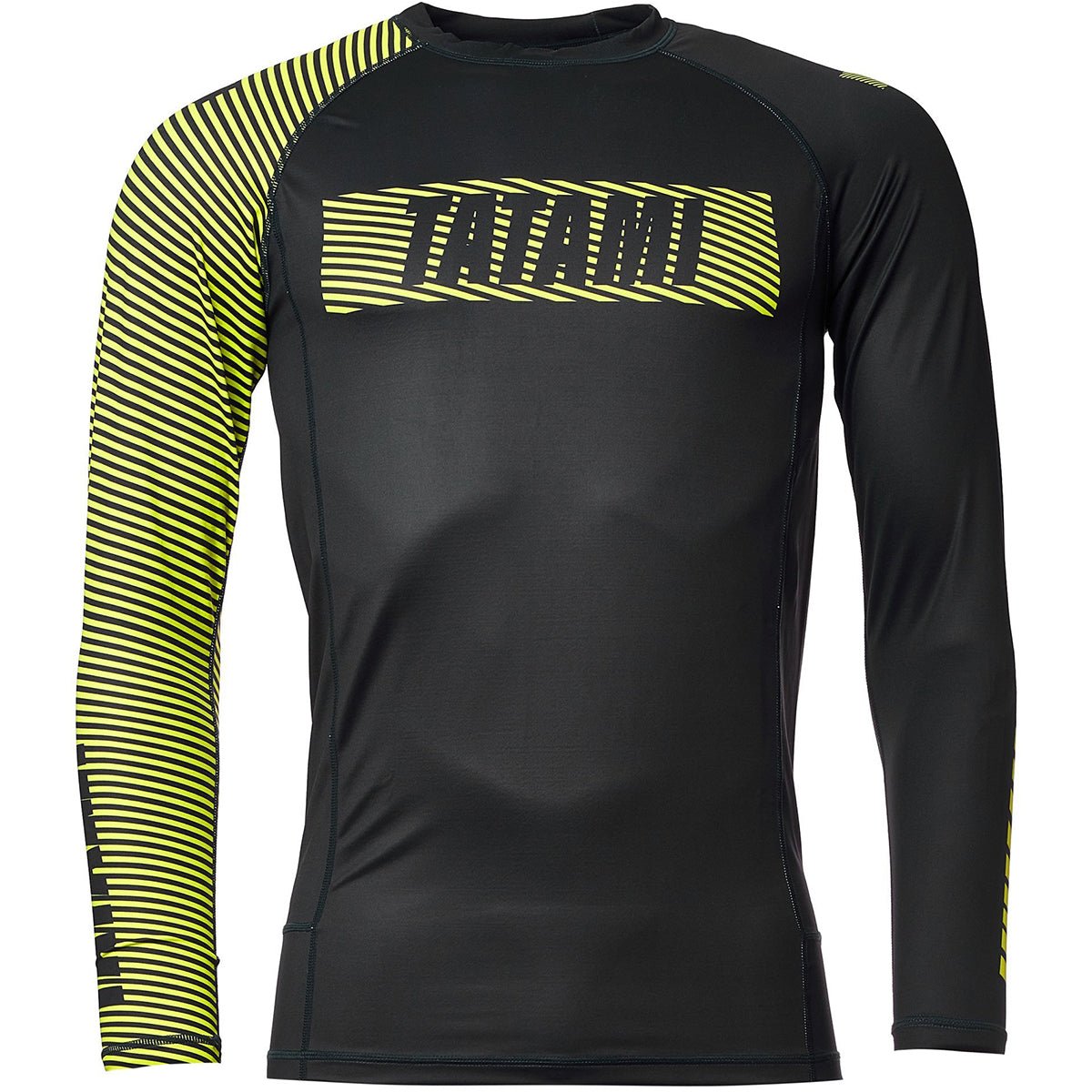 Tatami Fightwear Essential 3.0 Long Sleeve Rashguard - Black/Yellow - Forza Sports