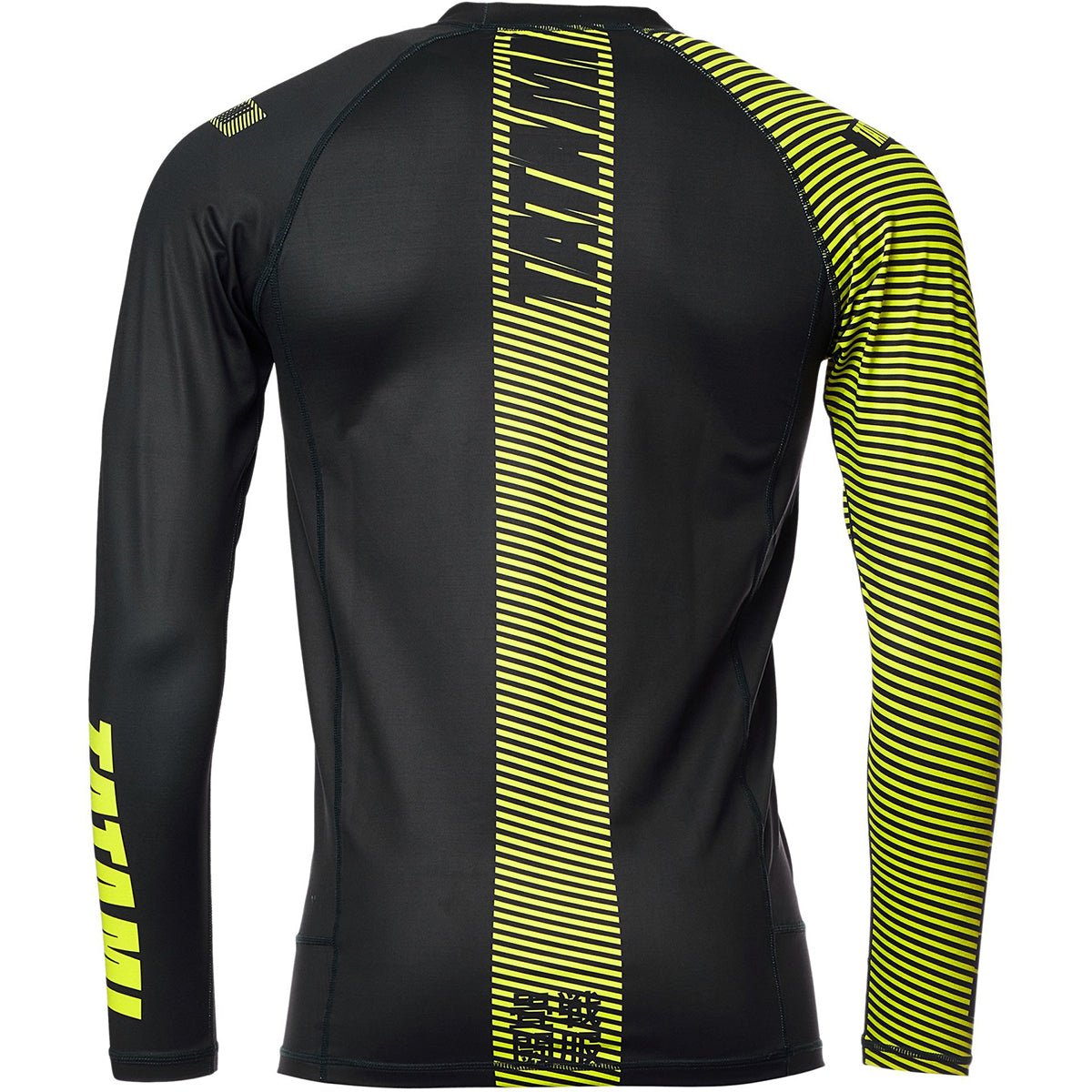 Tatami Fightwear Essential 3.0 Long Sleeve Rashguard - Black/Yellow - Forza Sports