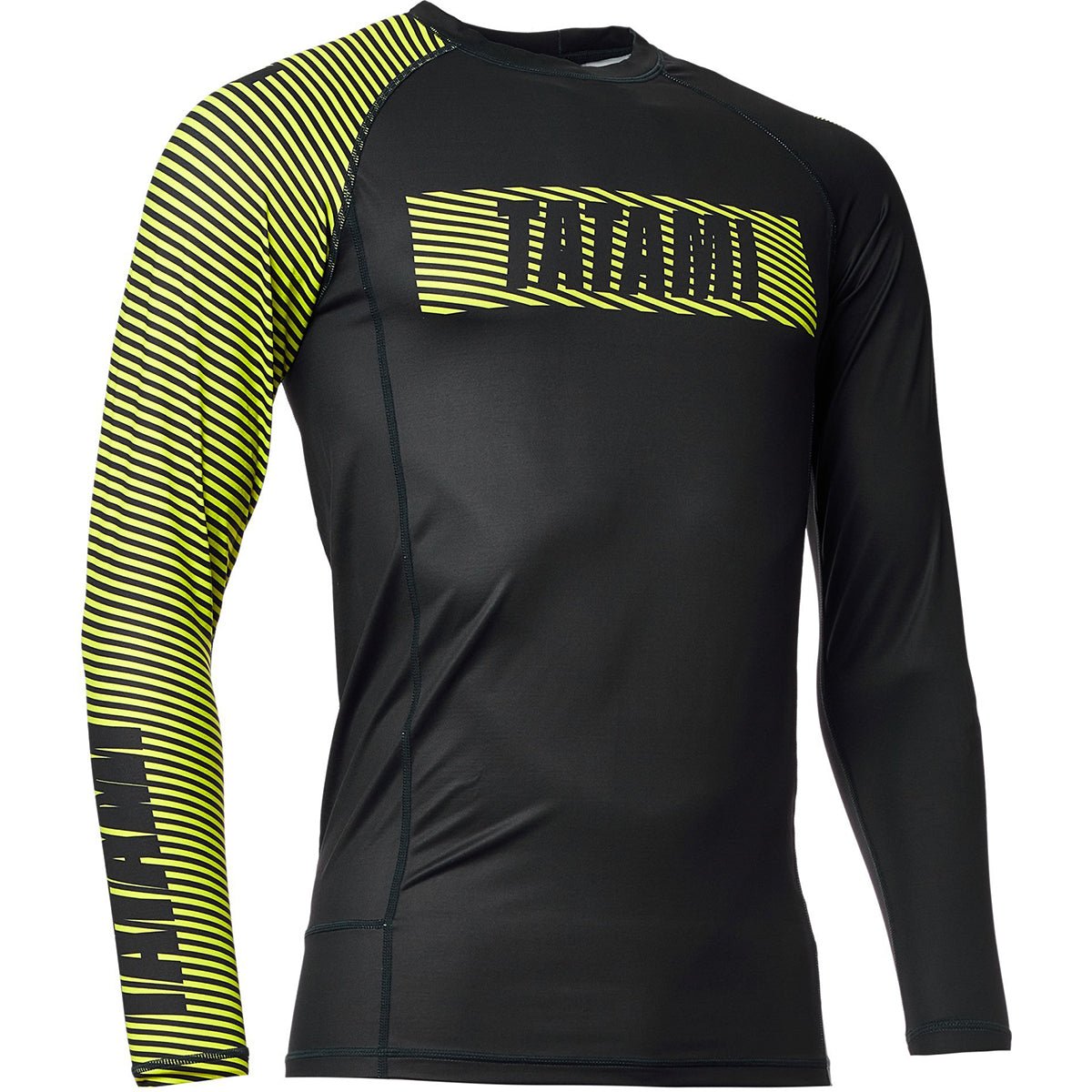 Tatami Fightwear Essential 3.0 Long Sleeve Rashguard - Black/Yellow - Forza Sports