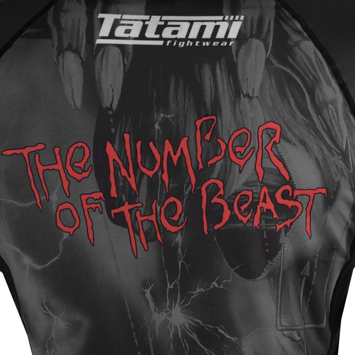 Tatami x Iron Maiden Kid's Number of the Beast Long Sleeve BJJ Rashguard - Black - Forza Sports