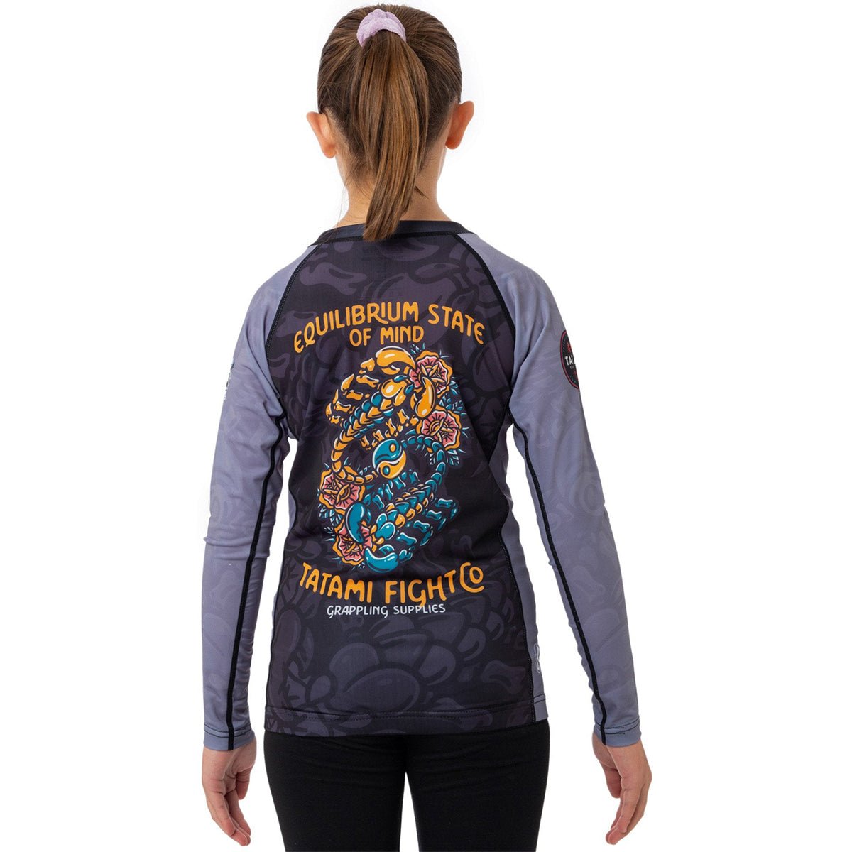 Tatami Fightwear Kids Equilibrium Eco Tech Recycled Long Sleeve Rashguard - Gray - Forza Sports