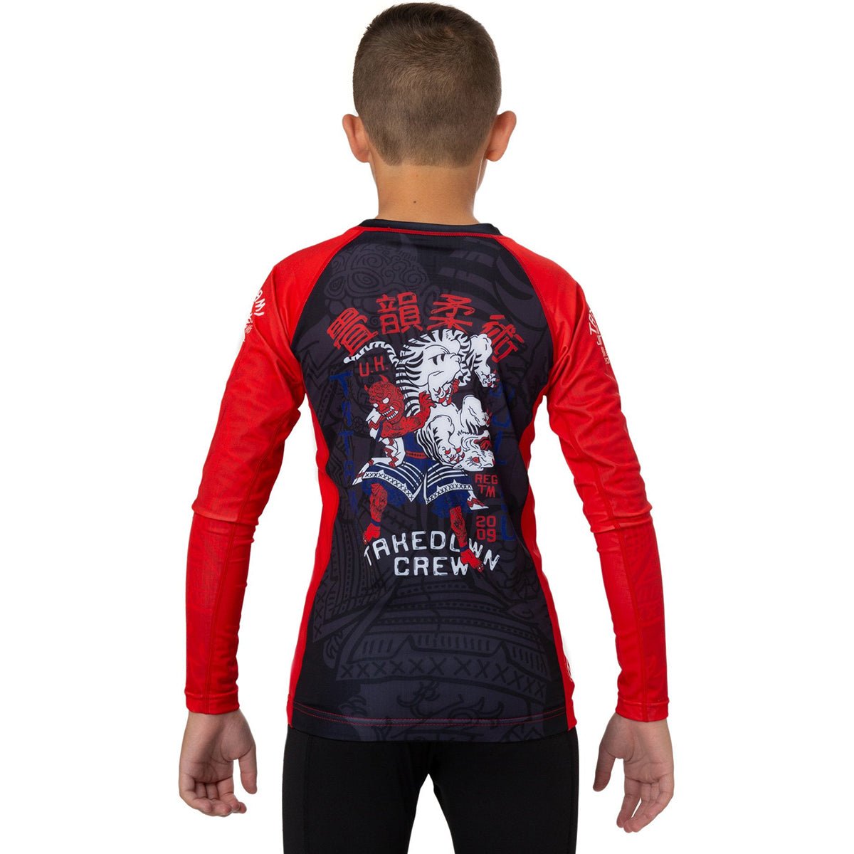 Tatami Fightwear Kid's Takedown Tiger Eco Tech Recycled Rashguard - Black - Forza Sports