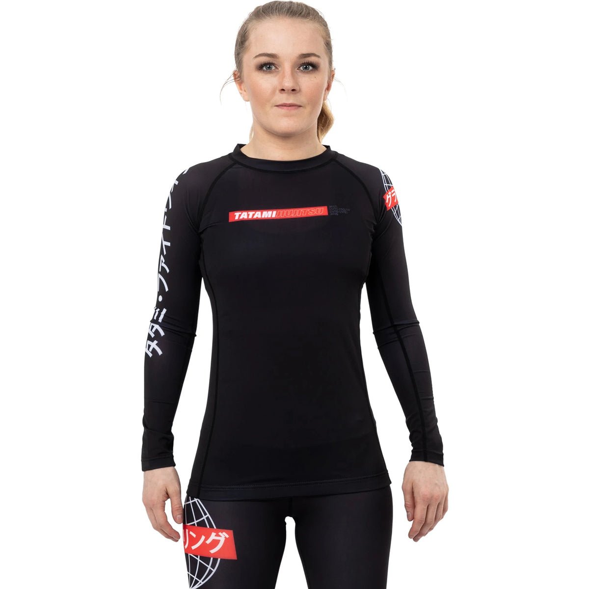 Tatami Fightwear Women's Global Long Sleeve Rashguard - XL - Black - Forza Sports