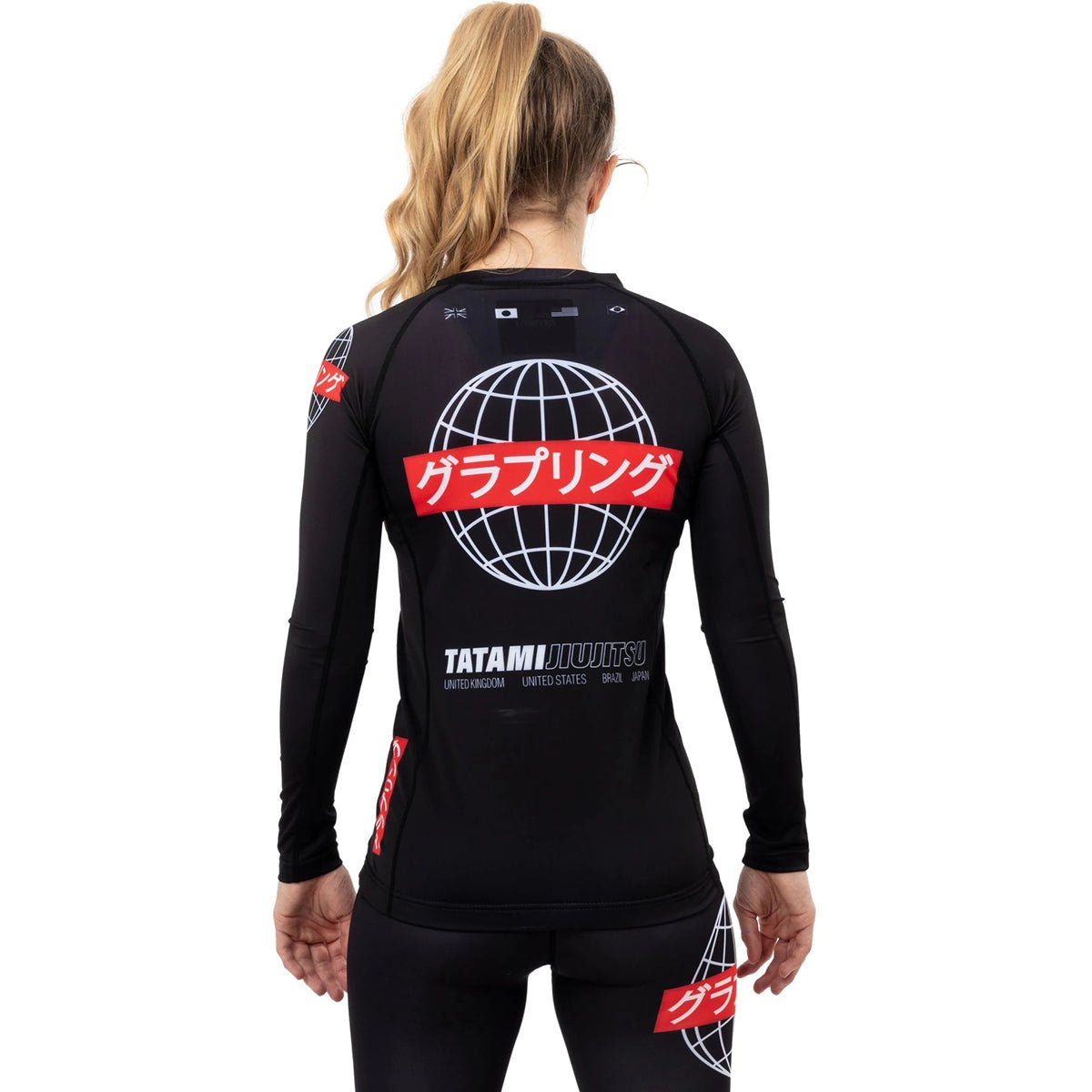 Tatami Fightwear Women's Global Long Sleeve Rashguard - XL - Black - Forza Sports