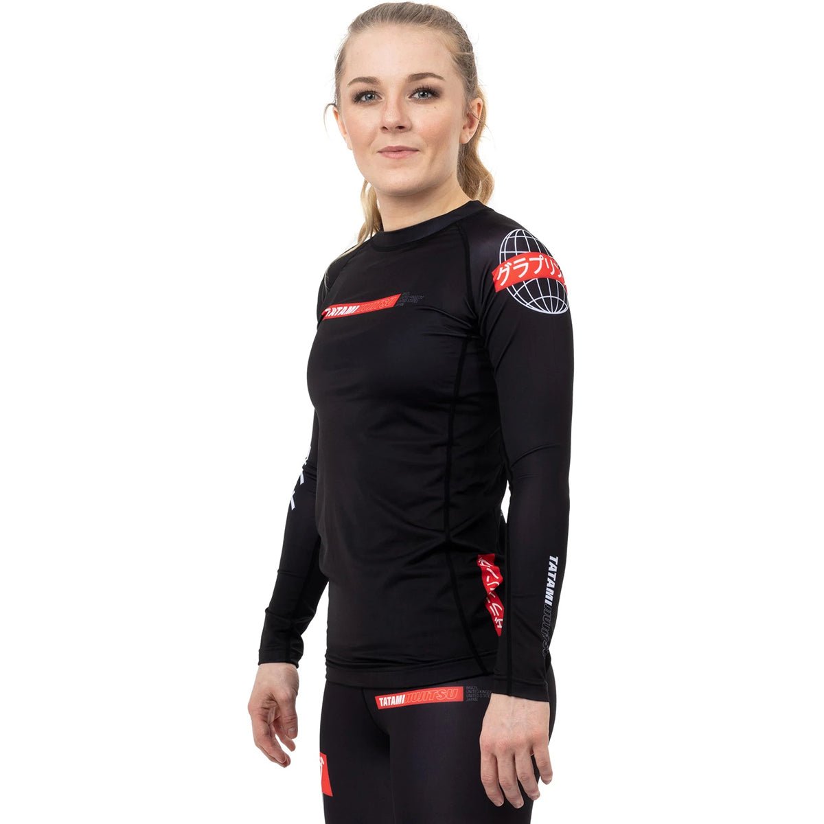 Tatami Fightwear Women's Global Long Sleeve Rashguard - XL - Black - Forza Sports