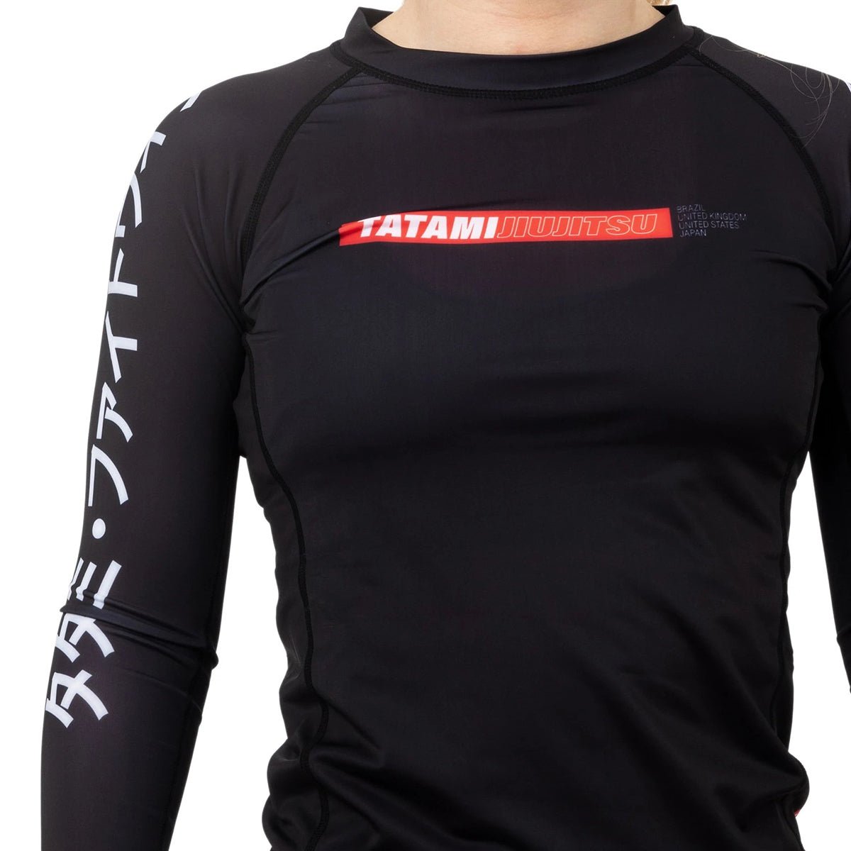 Tatami Fightwear Women's Global Long Sleeve Rashguard - XL - Black - Forza Sports