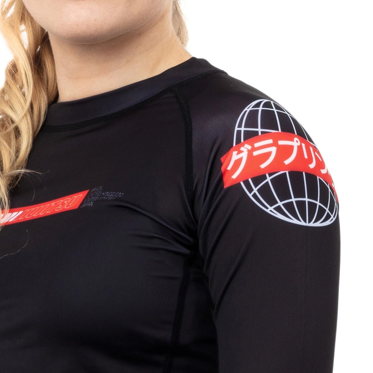 Tatami Fightwear Women's Global Long Sleeve Rashguard - XL - Black - Forza Sports